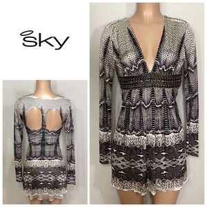 New. SKY python print long sleeve dress. $249